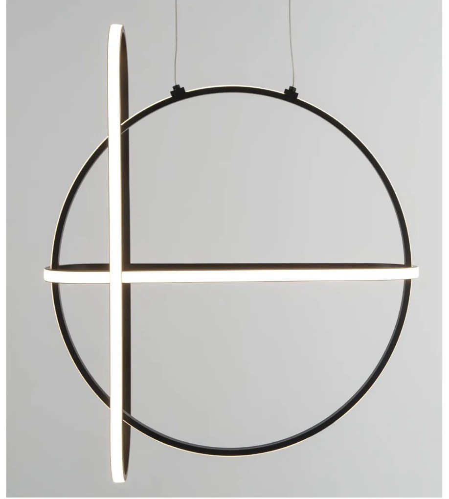 Lustra LED dimabila, design modern ARTE, negru