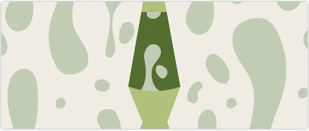 Tablou - Hippies, lampa de lavă (120x50 cm)