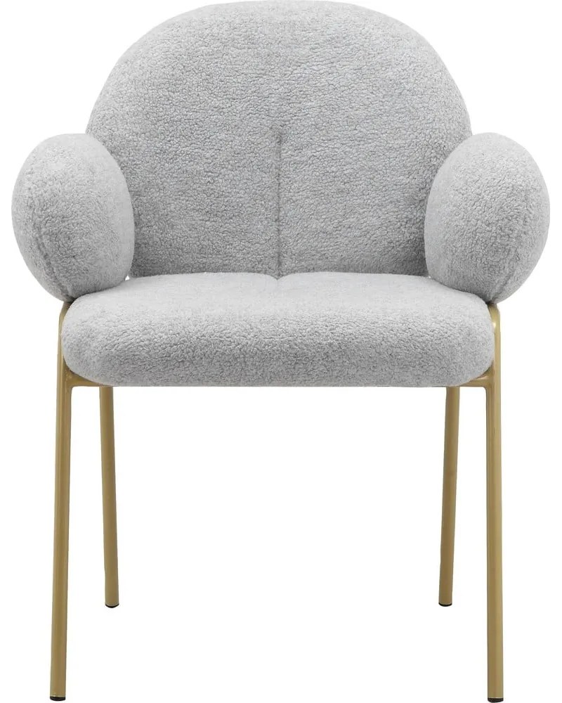 Set de scaune de sufragerie gri deschis cu cotiere 2 buc. tapițat Iwama – Støraa