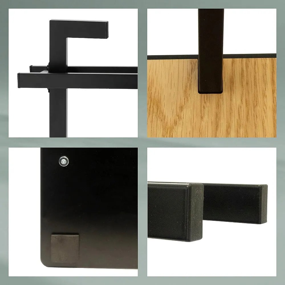 Suport pentru prosoape Kela Oak, negru