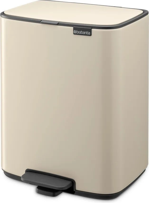 Coș de gunoi bej cu pedală din oțel 12 l Bo – Brabantia