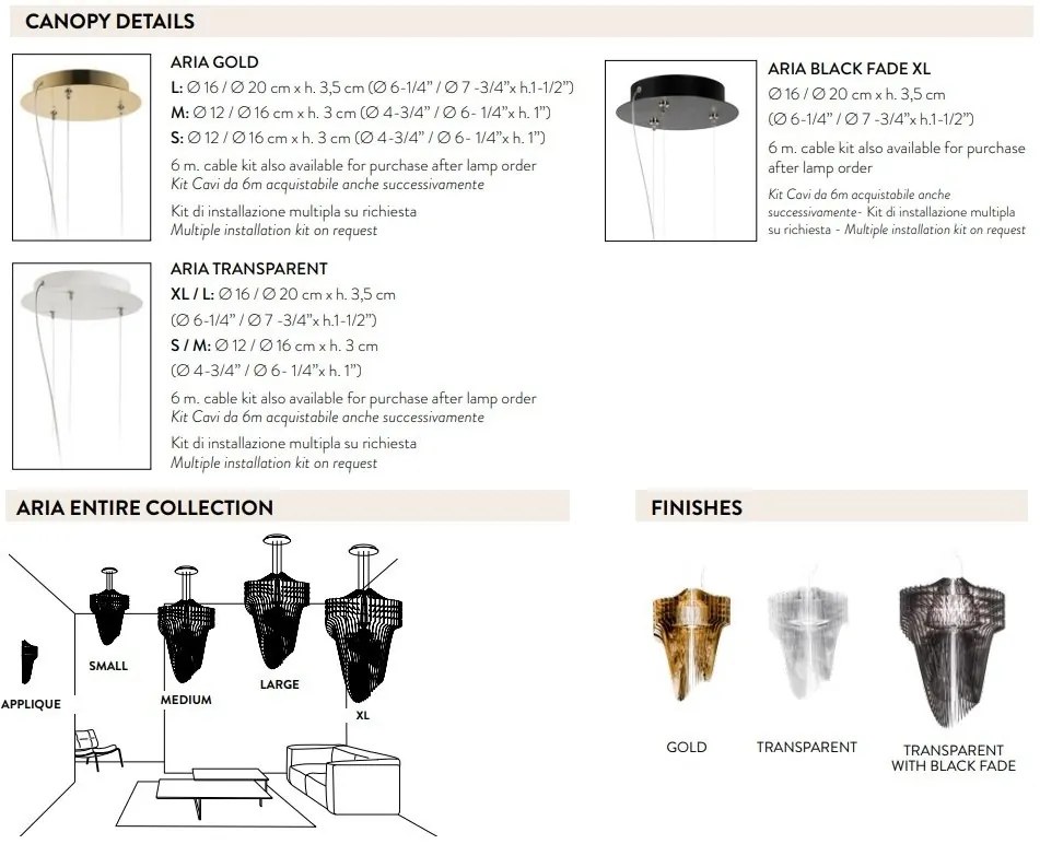 Lustra design Art Deco realizata manual Aria Small Transparent