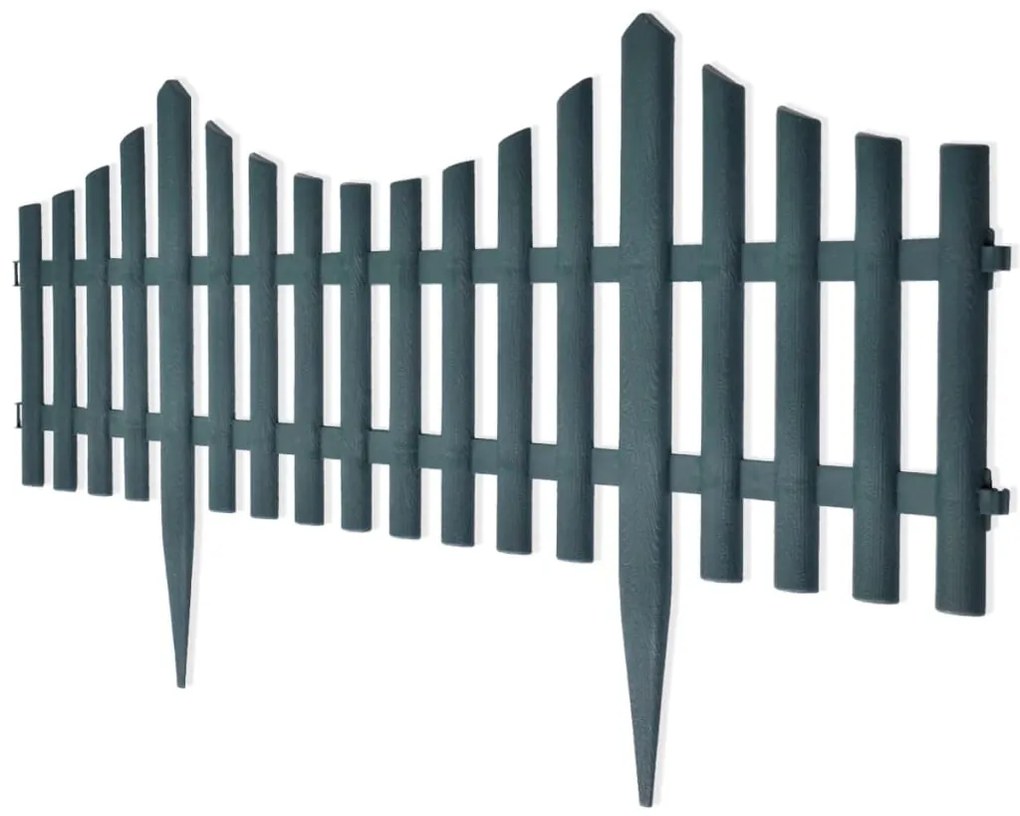 Despartitor de gazon, 17 buc., verde, 10 m