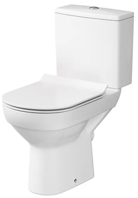 Set vas wc stativ, Cersanit, City New, rimless, cu rezervor si capac soft-close inclus