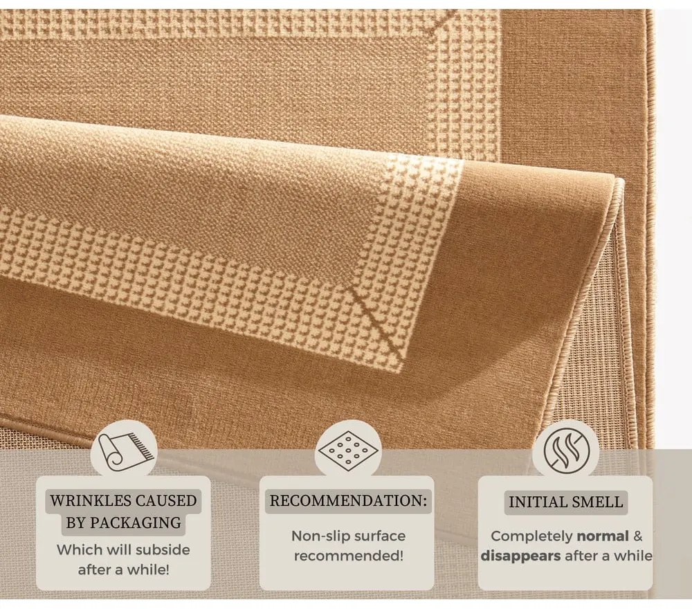 Covor Hanse Home Basic, 120x170 cm, bej-maro