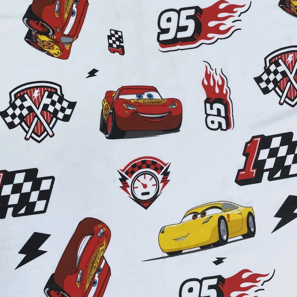 Cearceaf pentru copii din bumbac cu elastic 90x200 cm Cars "McQueen" – Jerry Fabrics