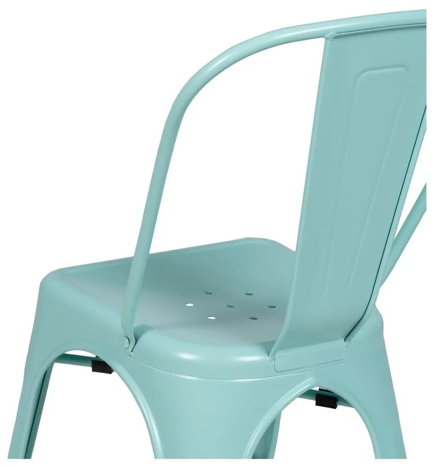 Scaune de dining turcoaz 2 buc. din metal – Ixia