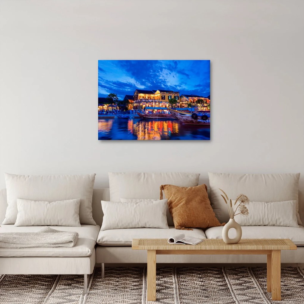Tablou - Orașul de noapte Hoi An, Vietnam (70x50 cm)