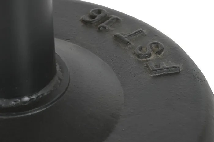 Scaun rotativ de bar din piele naturala si metal, stil industrial, "Rotor"