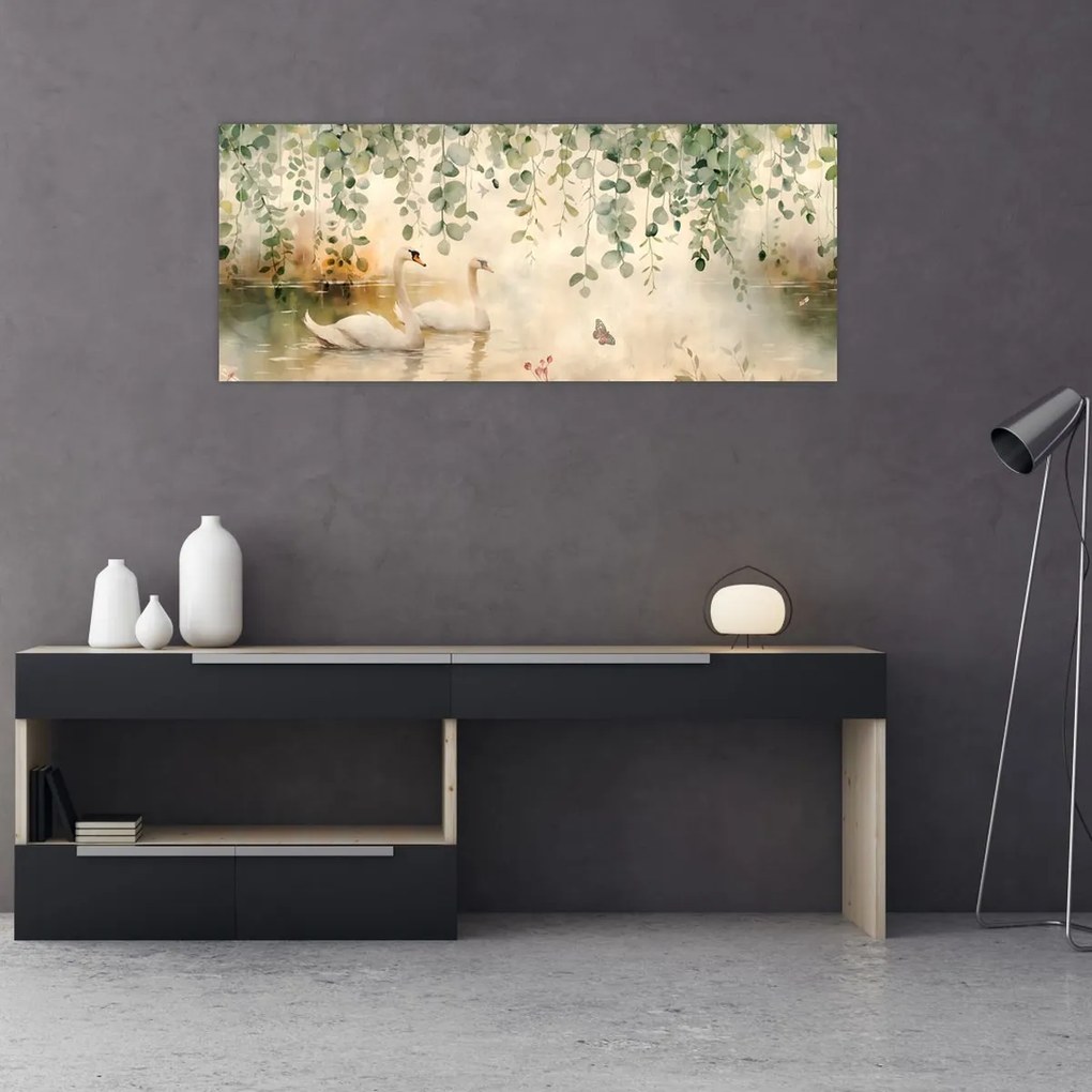 Tablou - Lac, acvariu (120x50 cm)