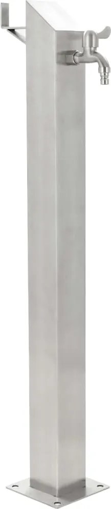 vidaXL Coloană de apă pentru grădină, 95 cm, oțel inoxidabil, pătrat