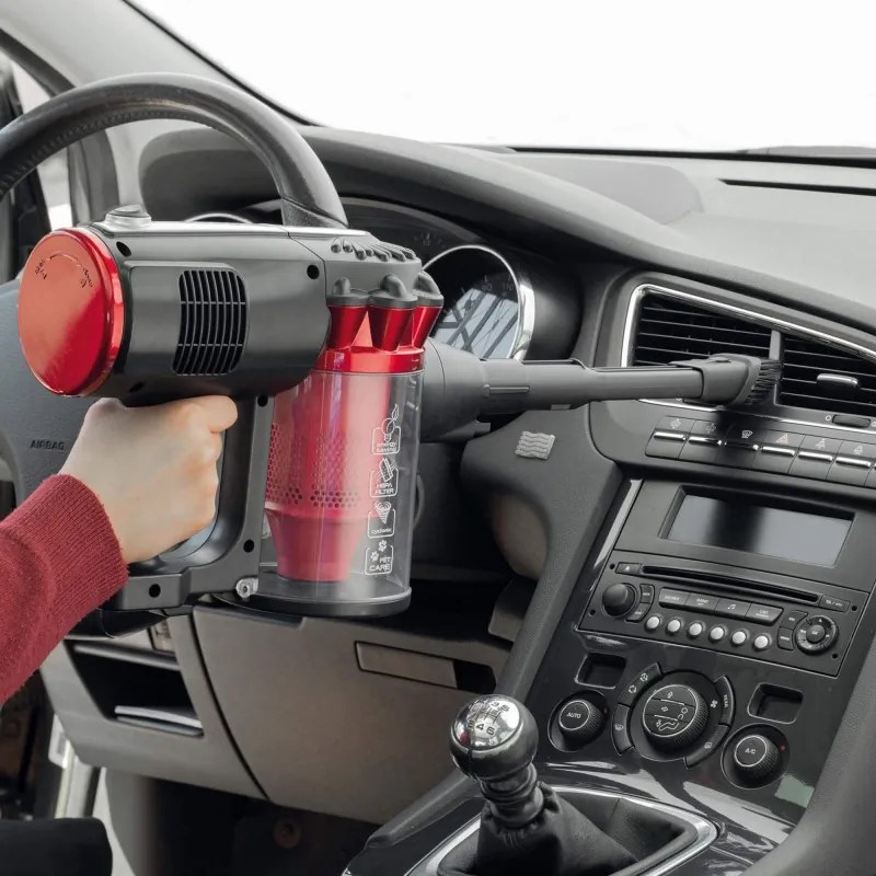 Resigilat: Aspirator vertical Ariete HANDY FORCE 2759, 600W, 0.5 L, Perie motorizata, LED, HEPA, Negru / Rosu