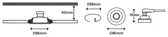 SET 3x corp de iluminat LED pentru baie dimabil 1xGU10/5W/230V IP23 Briloner 7148-032