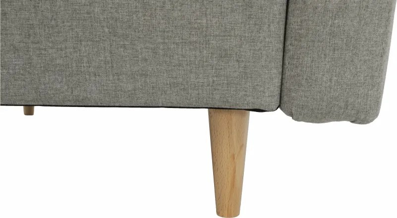 Fotoliu complet tapiţat, material textil gri, AMEDIA
