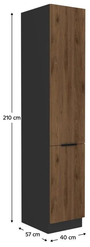 Dulap de bucătărie pentru alimente Monzesa 40 DK 210 2F (nuc okapi + negru . 1096974