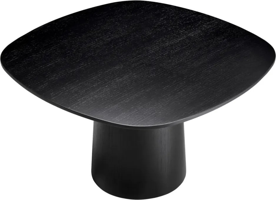 Masa design LUX Motto furnir negru, 130x130cm