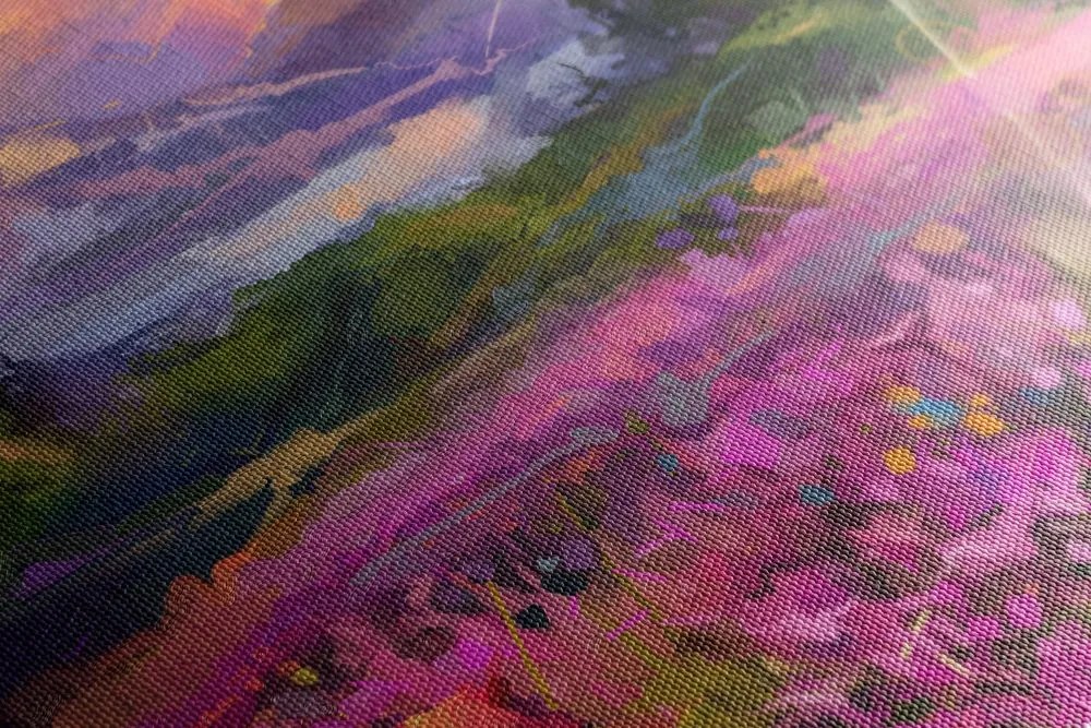 Tablou pictură în ulei peisajul colorat