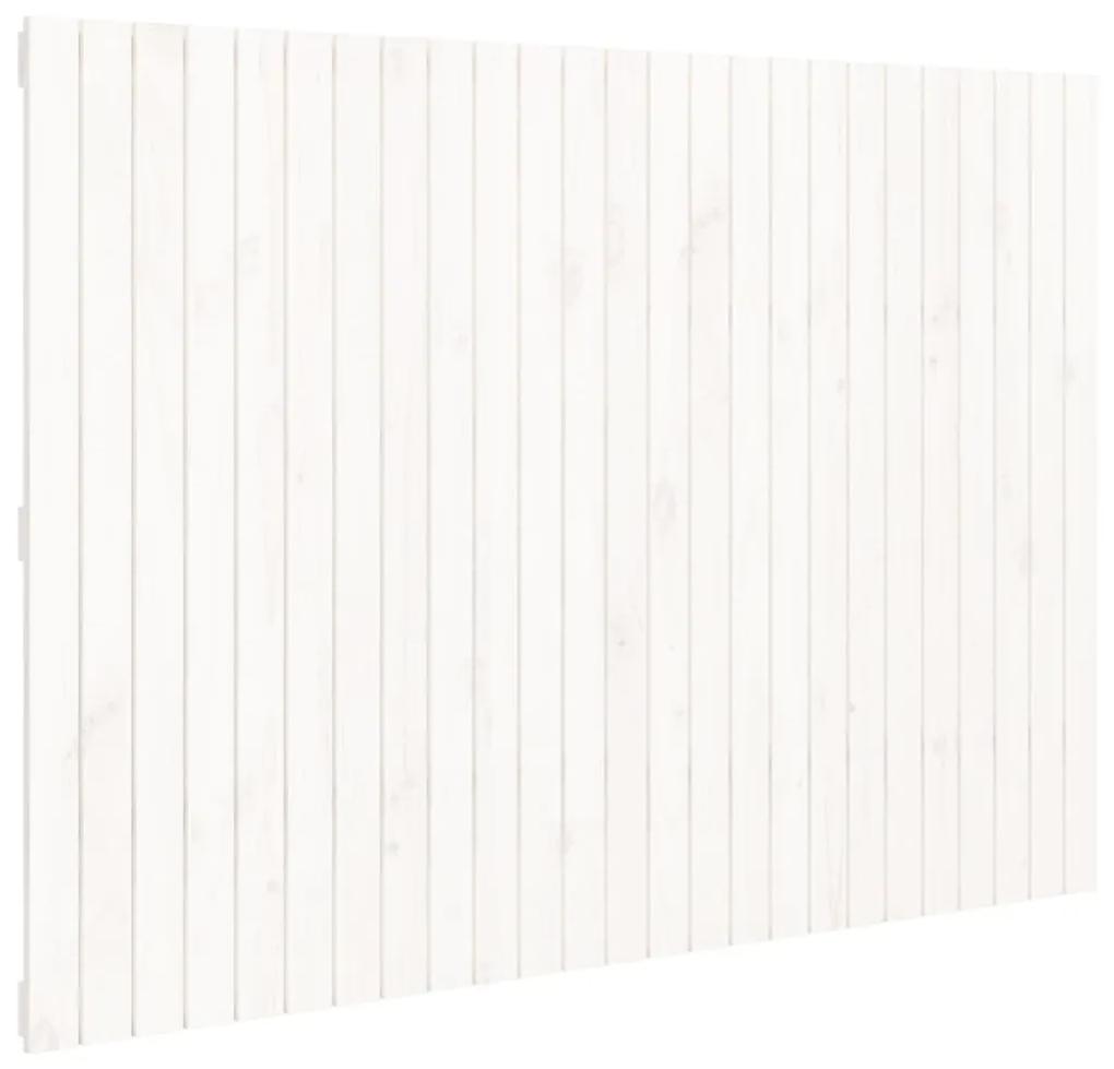 824949 vidaXL Tăblie de pat pentru perete, alb, 159,5x3x110 cm lemn masiv pin