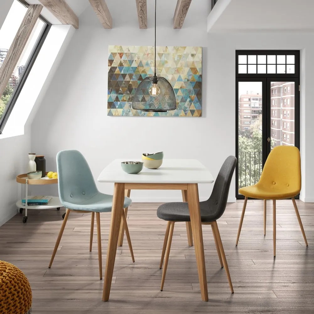 Scaun de dining La Forma Lissy, galben muştar