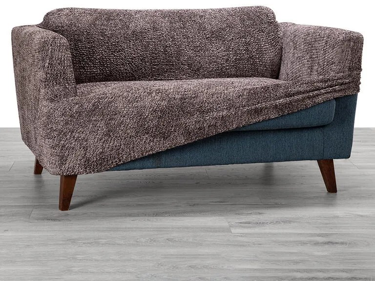 Huse bielastice MARMO maro fotoliu dublu (l. 120 - 160 cm)
