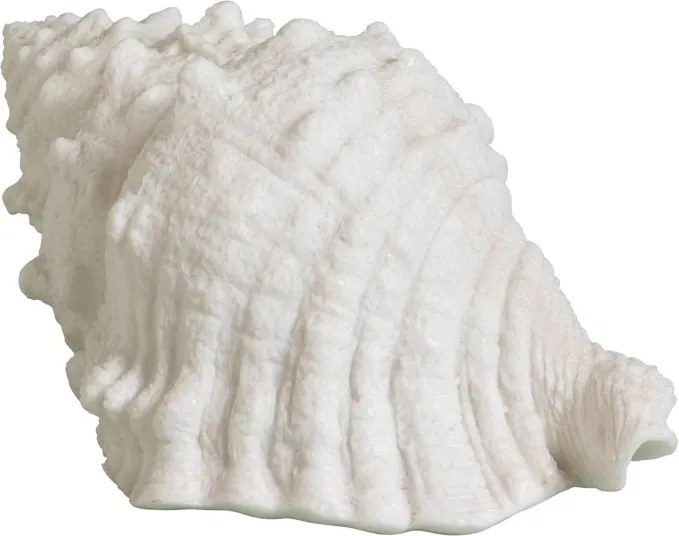 Lampa de masa in forma de scoica , din rășină si pulbere de piatra , "Shell"