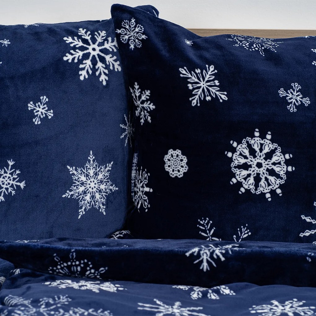 Lenjerie de pat din microflanel 4Home Midnight Snowfall, 160 x 200 cm, 70 x 80 cm