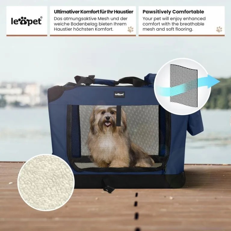 Leopet Cutie de transport pentru câini S, 49,5 x 34,5 x 35 c