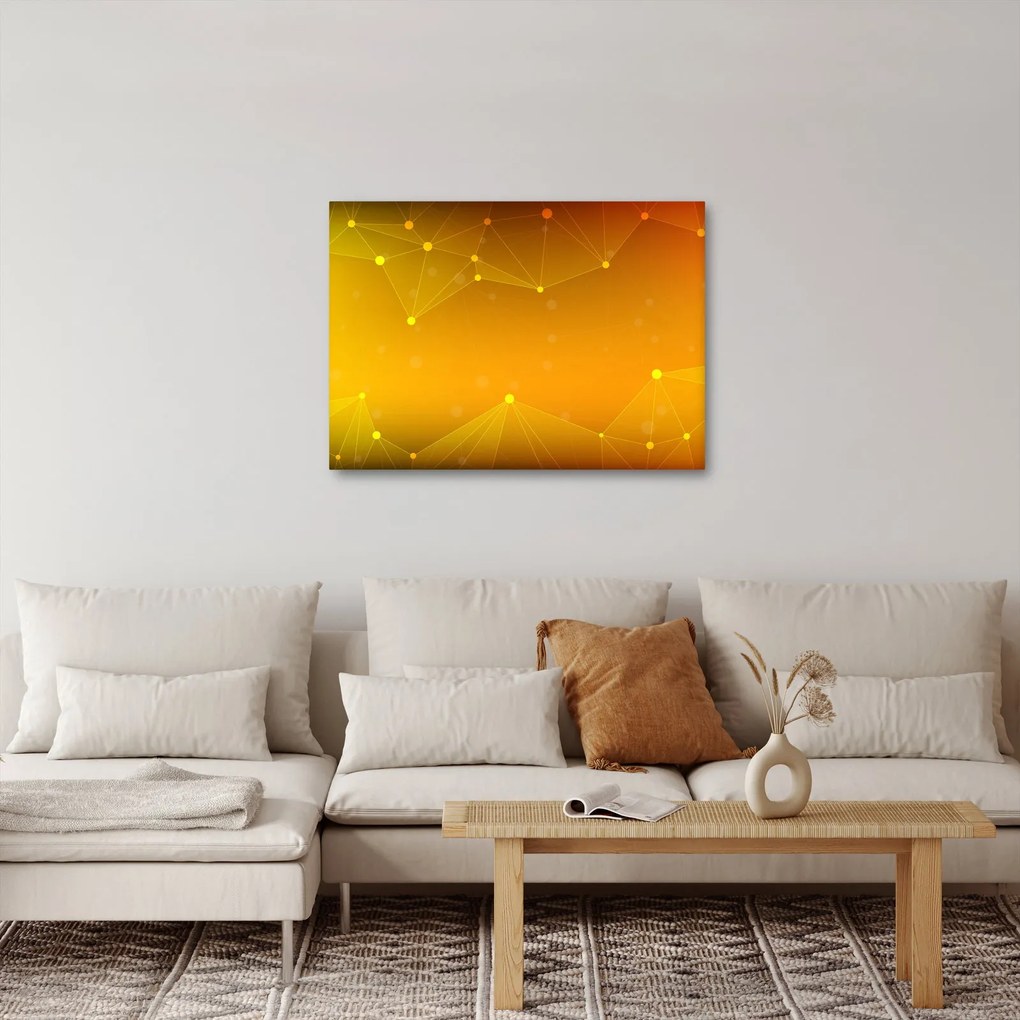 Tabloul abstract galben (70x50 cm)