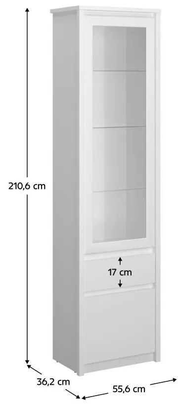 Vitrină ERODON (alb). 1091715