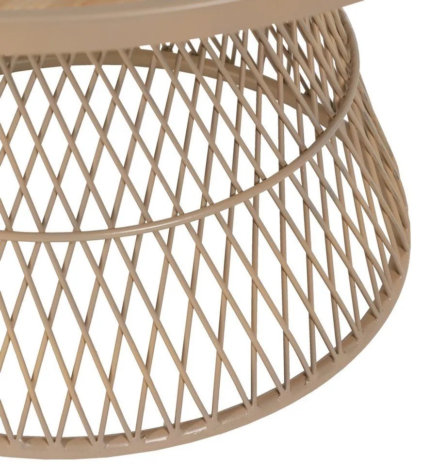 Măsuță de cafea în culoare naturală rotundă din ratan ø 70 cm – Ixia