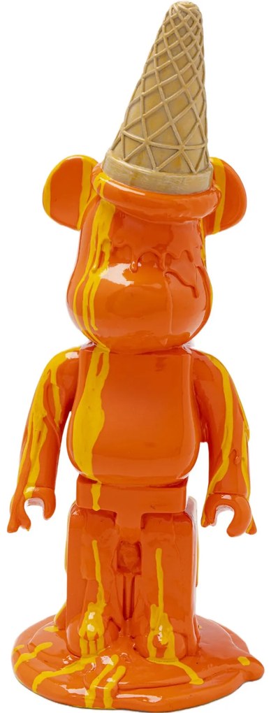 Decoratiune Gelato Bear portocaliu 40cm