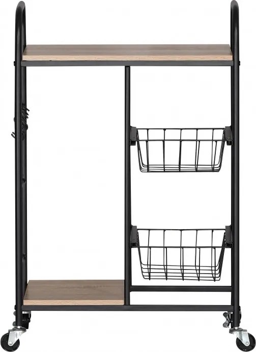 Masuta mobila bucatarie,2 rafturi,2 cosuri,57x30x85 cm