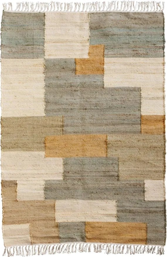 Covor Kilim galben și verde, Grimmi 120x180 cm
