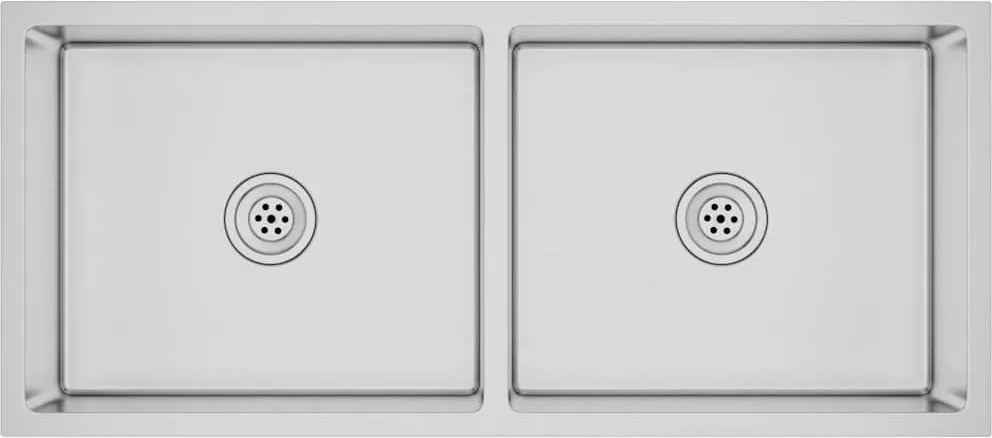 vidaXL Chiuvetă de bucătărie lucrată manual, oțel inoxidabil