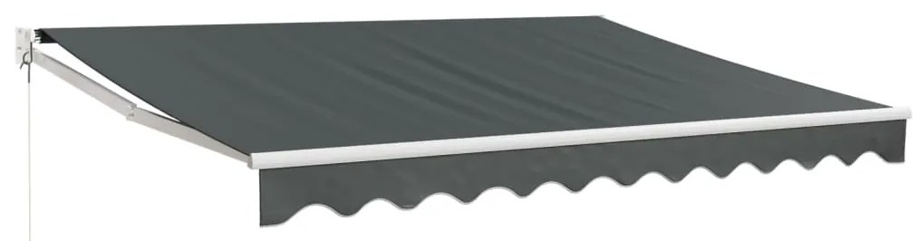 Copertina retractabila, antracit, 3,5x2,5 m, textil si aluminiu