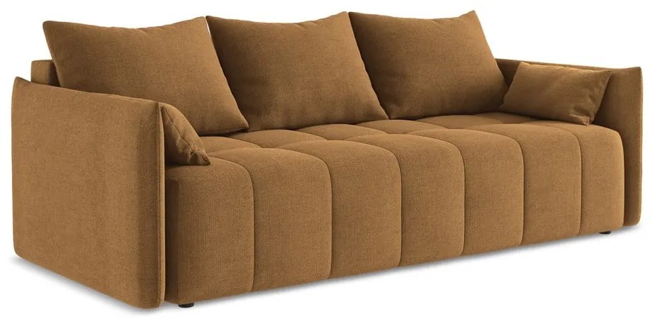 Canapea teracotă extensibilă/cu spațiu de depozitare 225 cm Moku – Makamii