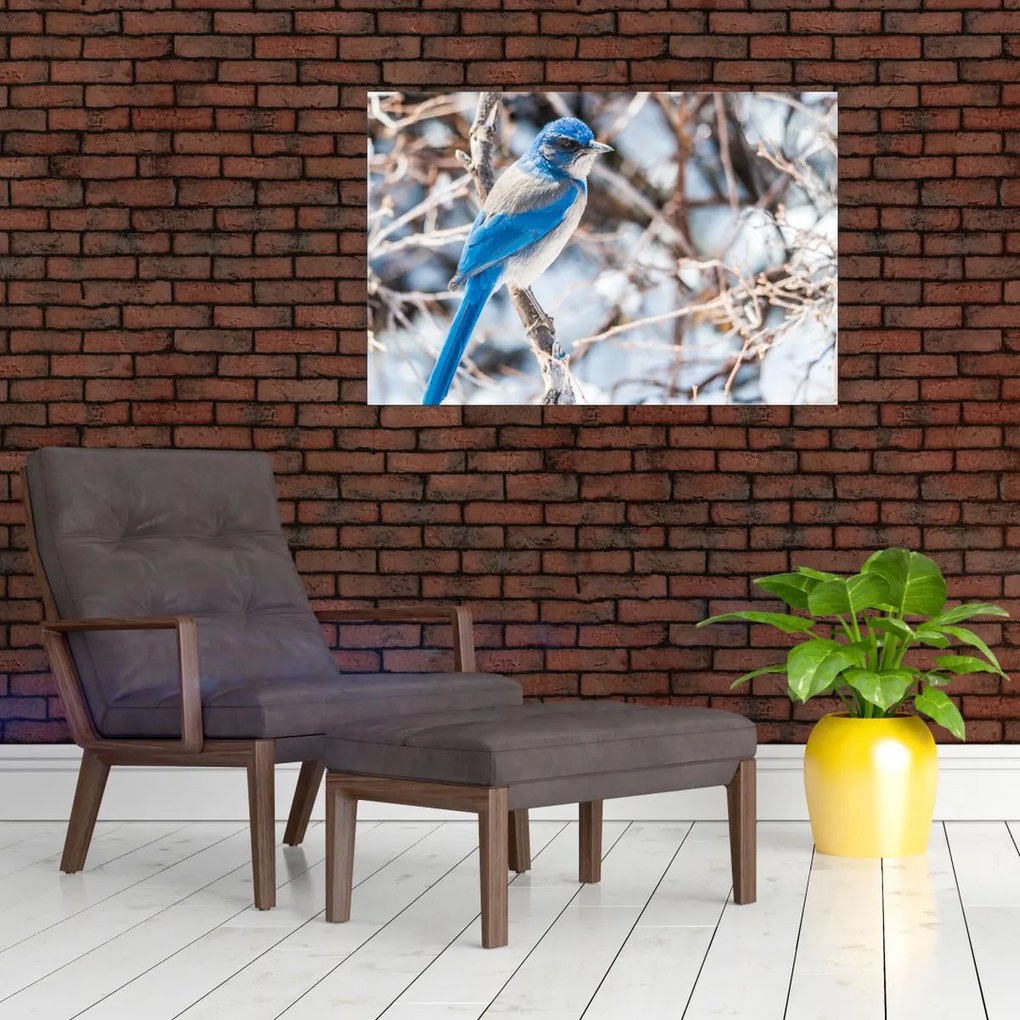 Tablou - Pasare de iarnă (90x60 cm)