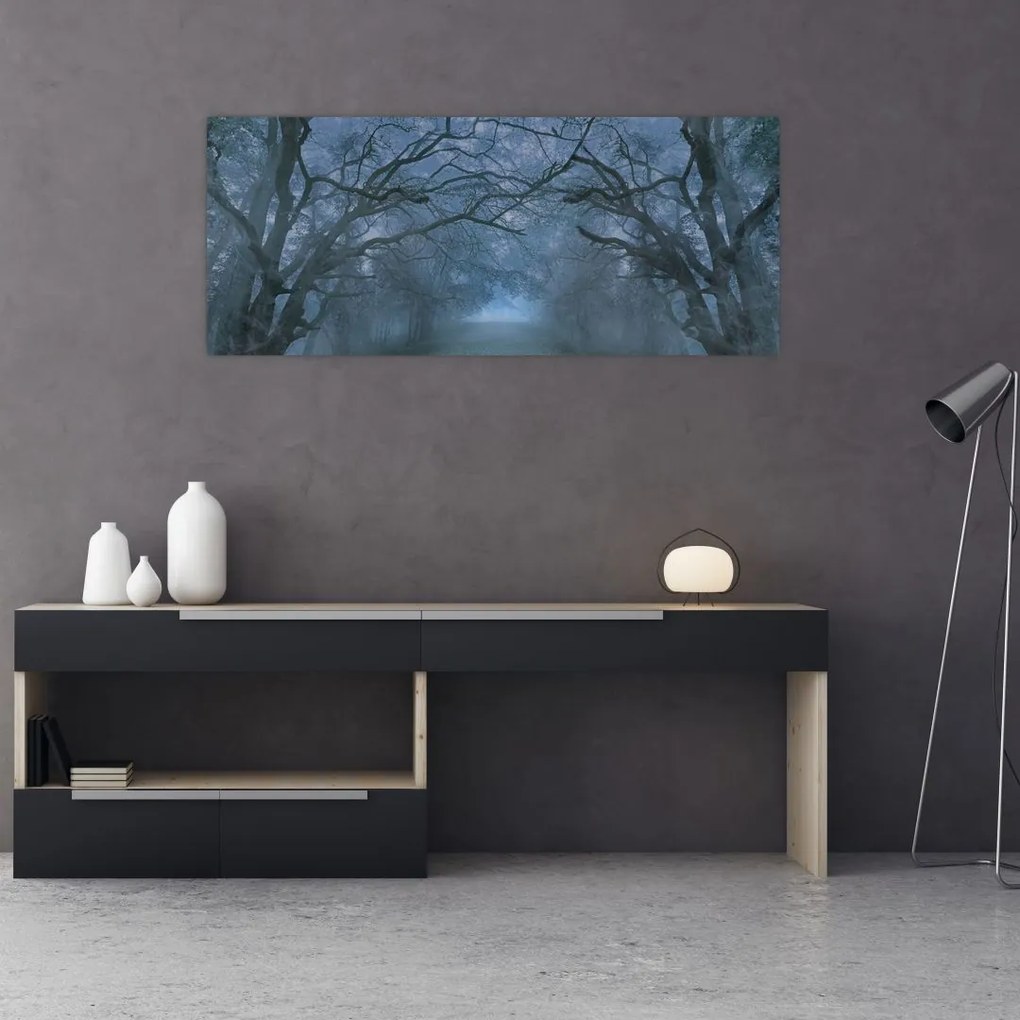 Tablou - Pădurea în ceață (120x50 cm)