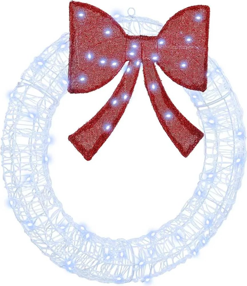 vidaXL Coroană cu 60 LED Alb rece 76 x 76 x 8,5 cm Acril