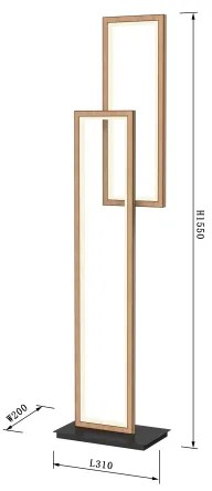 Lampadar LED dimabil Wofi 3023-206 PESCARA LED/21W/230V maro