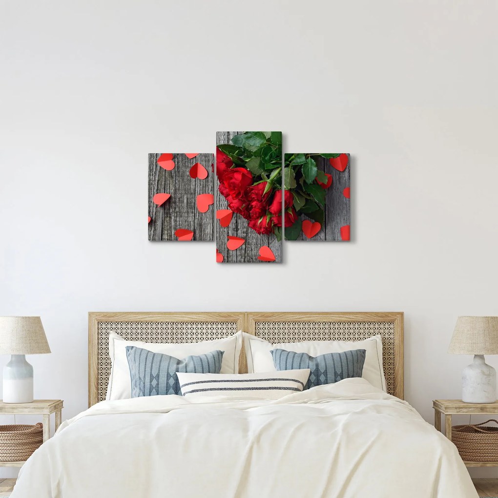 Tablou - cu buchet de flori (90x60 cm)