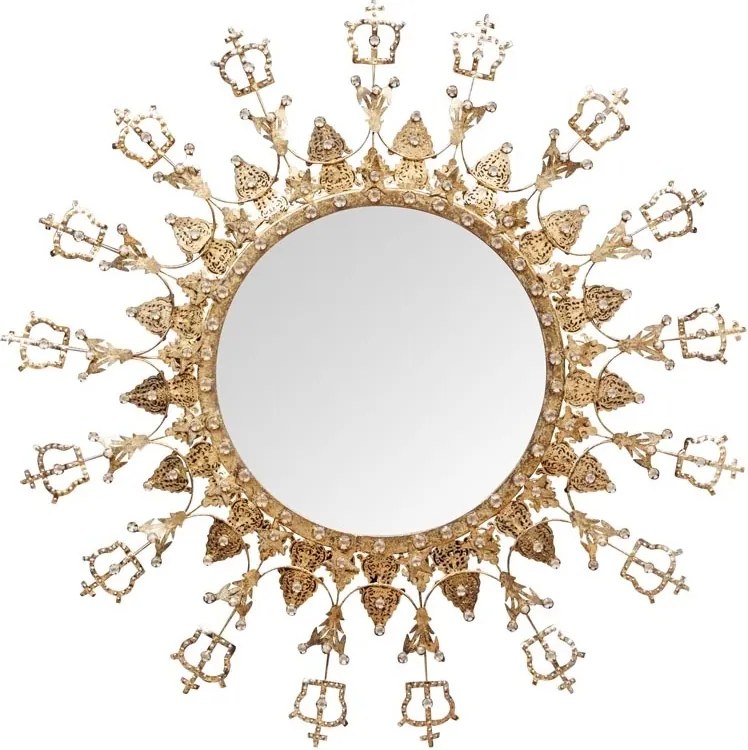 Oglinda de perete, din metal, D48cm, Crown