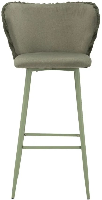 Mauro Ferretti Scaun De Bar Alaska -B- Verde Set 2 Bucăți Cm 55X58X106 (Înălțime Șezut Cm 77) | Aosom Romania