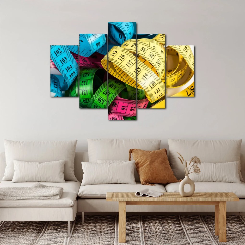 Tablou cu metri colorați (150x105 cm)