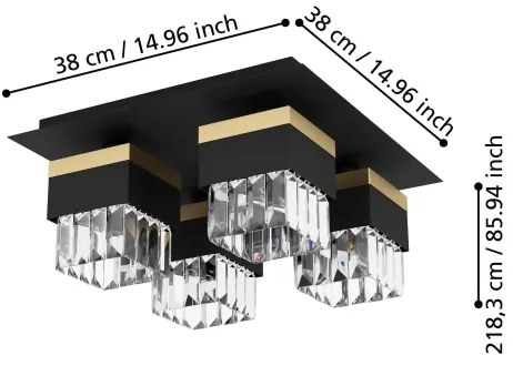 Plafonieră BARRANCAS 4xE14/40W/230V Eglo 900302