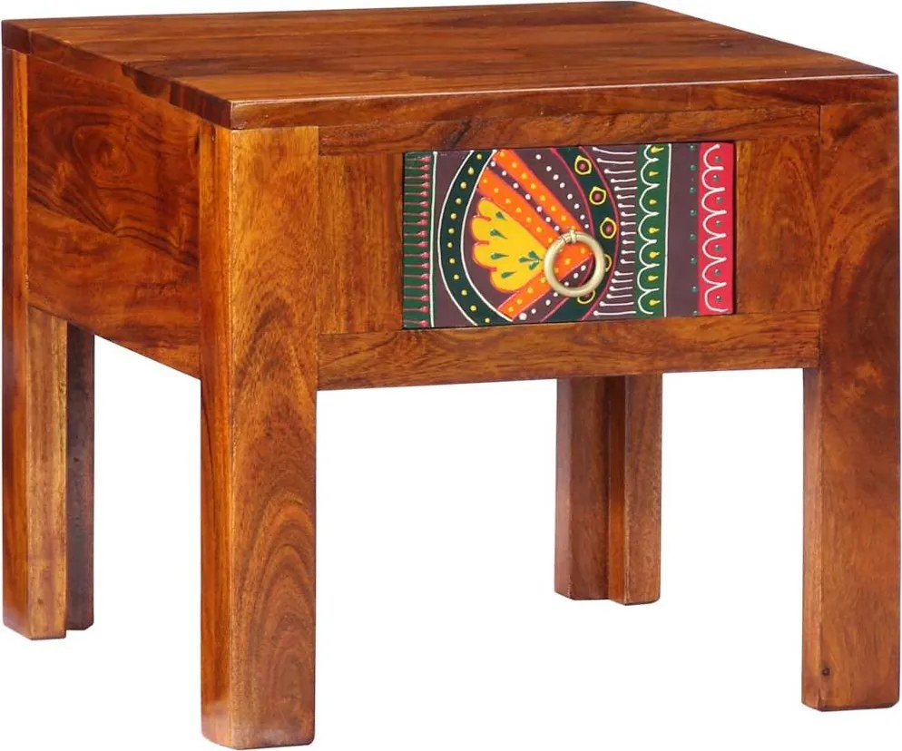 vidaXL Noptiera 40x40x36 cm din lemn masiv de salcam