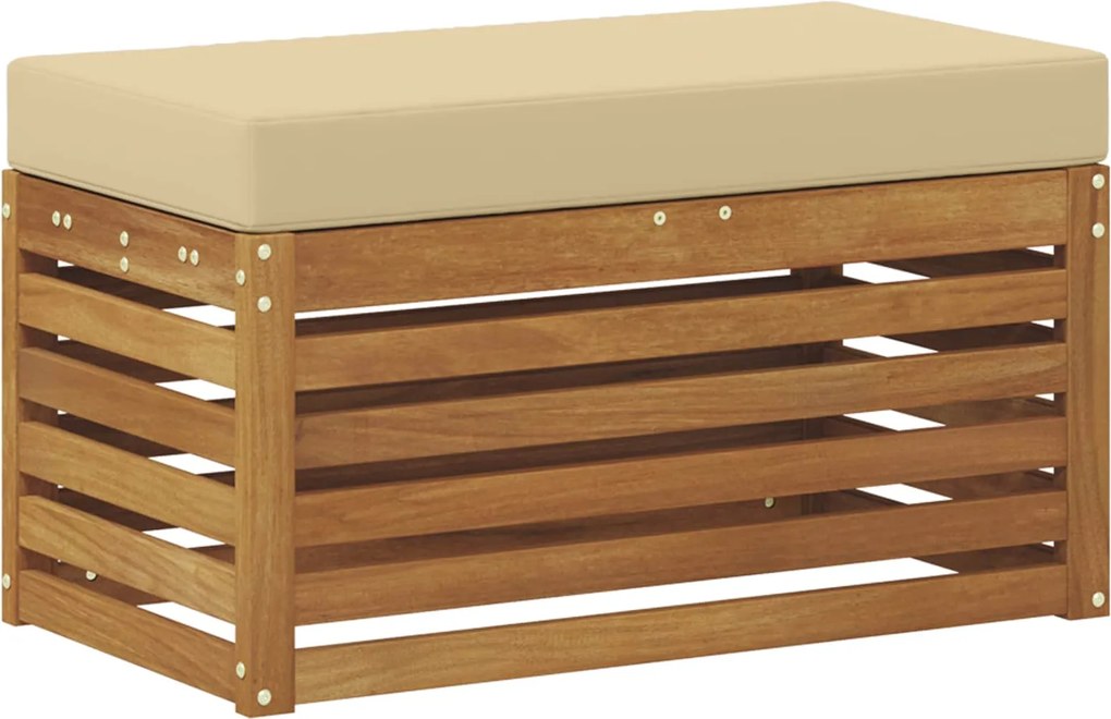 vidaXL Bancă de exterior natural 80 x 43 x 37 cm Lemn Solid de Acacia