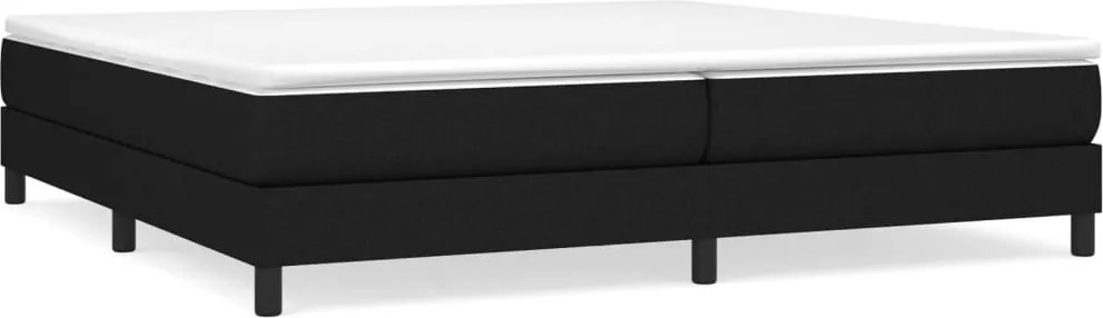 vidaXL Cadru de pat cu arcuri, negru, 200x200 cm, textil