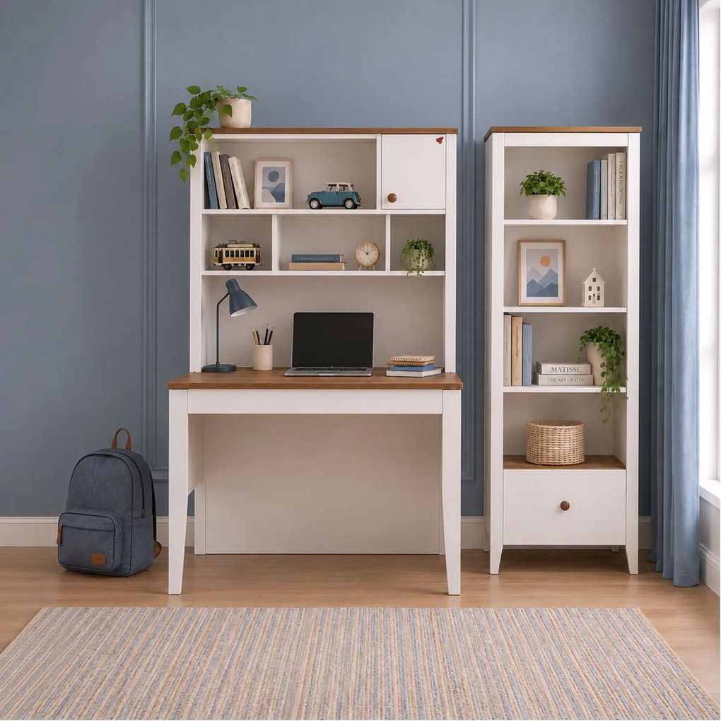 Set Studiu Modern Colectia Lucia - Birou + Biblioteca + Unitate Superioara