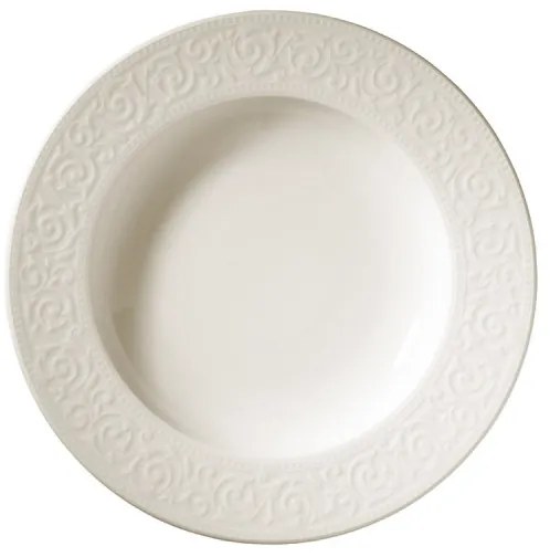 Set de masă, 24 piese, alb/porțelan